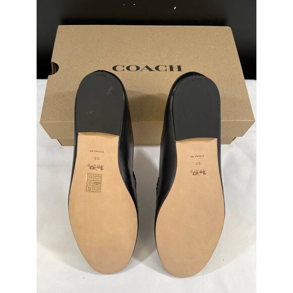 Coach Haley G31110 Women's Black Leather Loafers Size 9.5B SKU 6256 - Picture 2 of 8